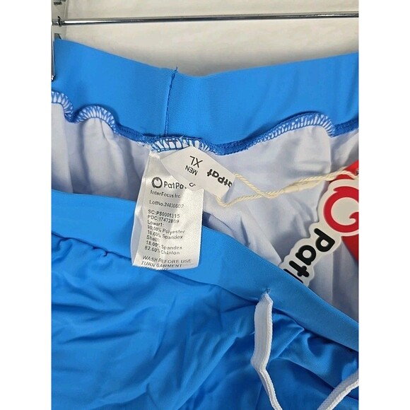 PatPat Men’s XL Blue White Yellow Colorblock Swim Trunks Board Shorts - Picture 7 of 9